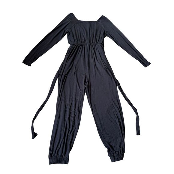 NEW Anthropologie The Daily Practice Robi Wrap Jumpsuit size S Black Athleisure - Picture 3 of 11